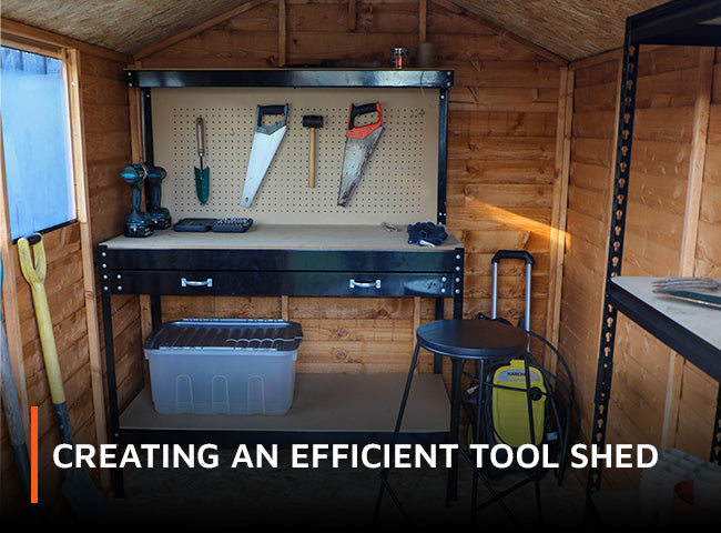Neat and efficient Waltons tool shed