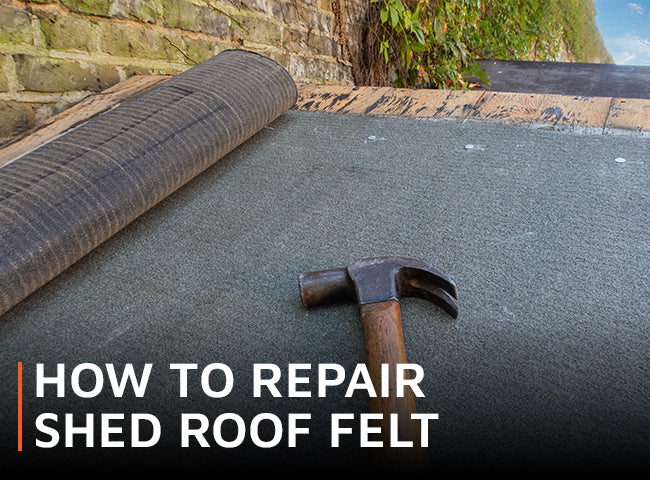 How to repair shed roof felt