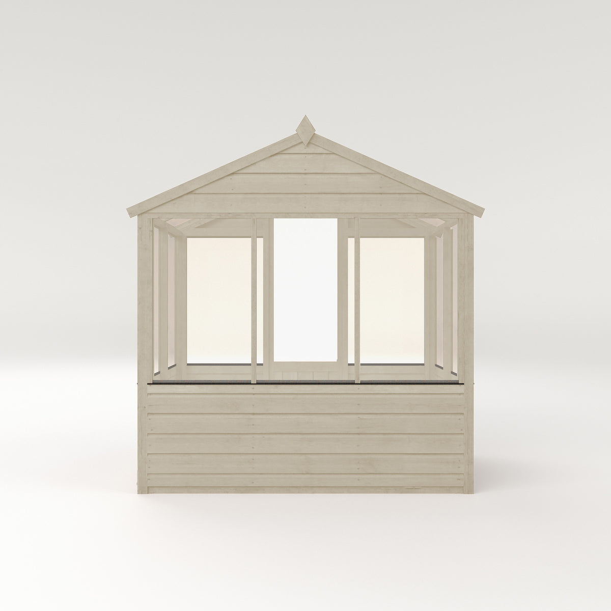 Refurbished Driftwood 6 x 4 Evesham Wooden Greenhouse