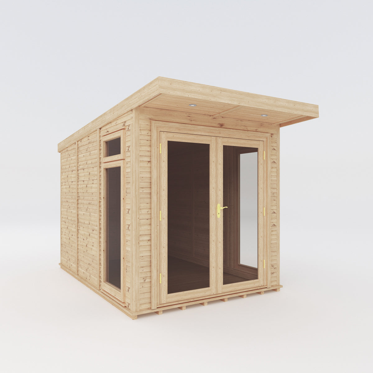 2m x 3m insulated garden room product shot on white background