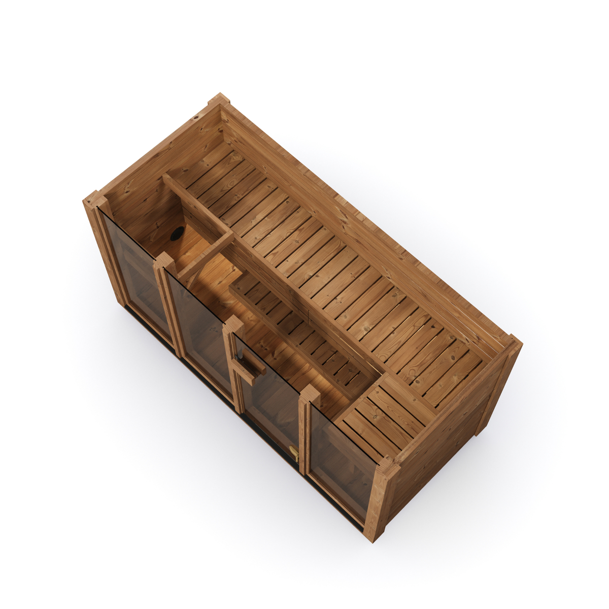 Novi Rose Premium Cube Outdoor Sauna - 4 Person