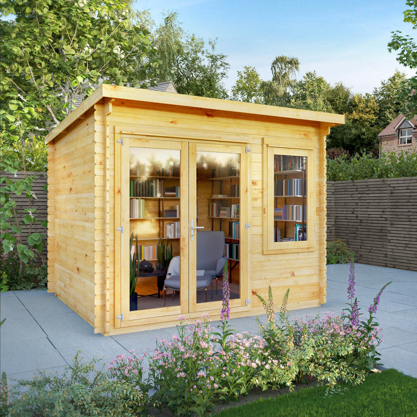 The 3m x 3m Cuckoo Pent Log Cabin