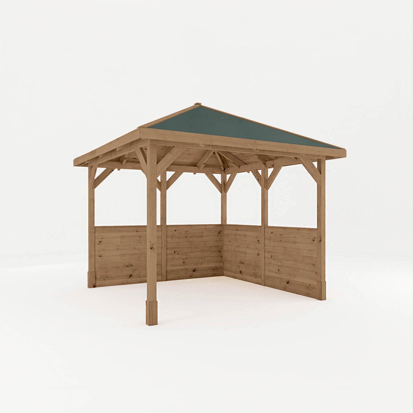 3m x 3m Pressure Treated Gazebo with Tongue & Groove Roof