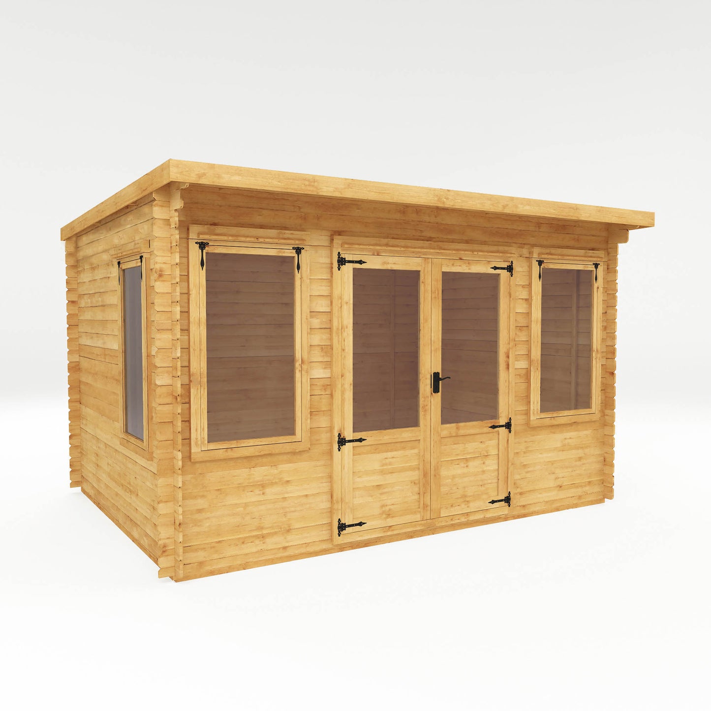 4m x 3m Pent Log Cabin