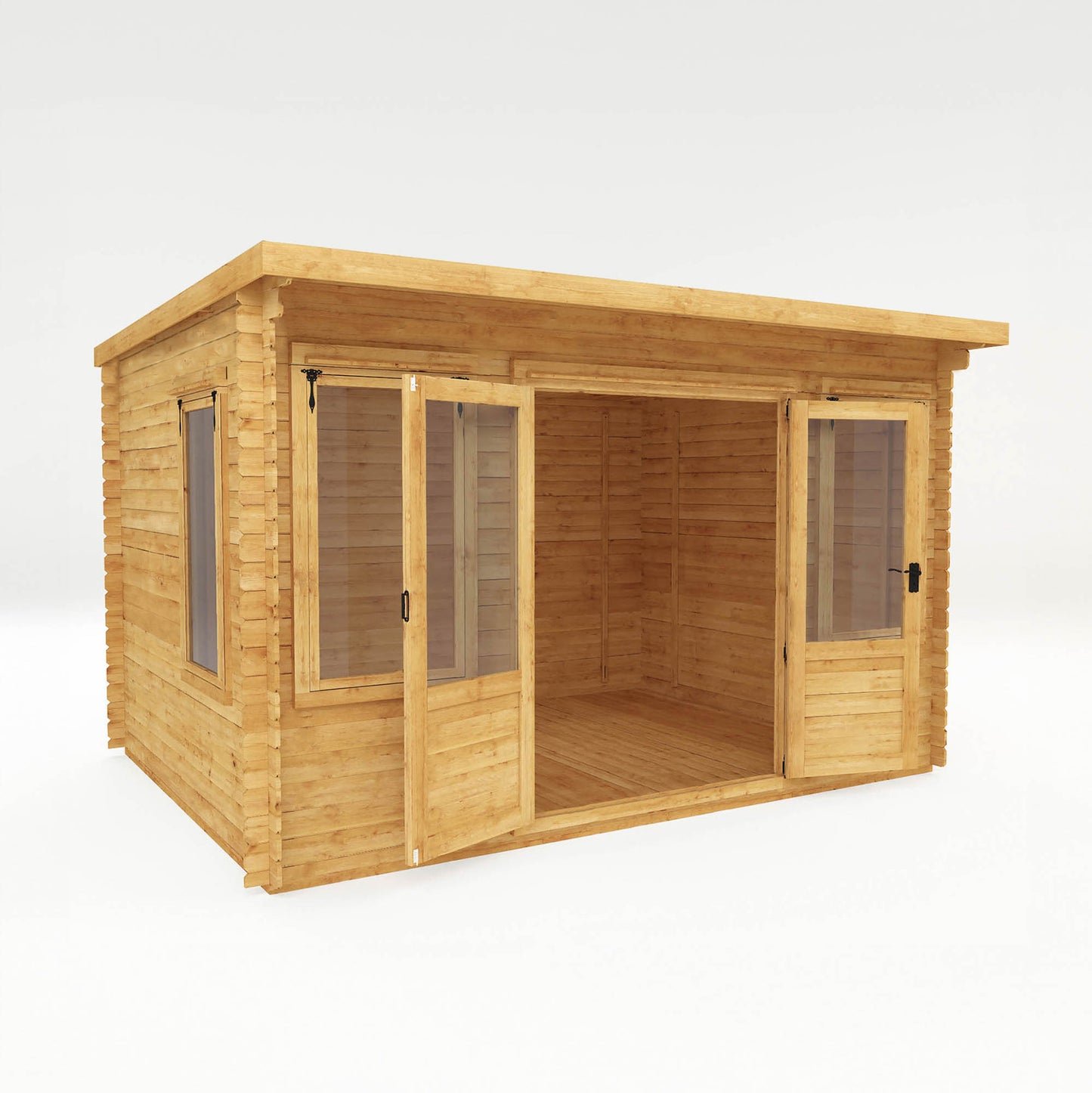 4m x 3m Pent Log Cabin