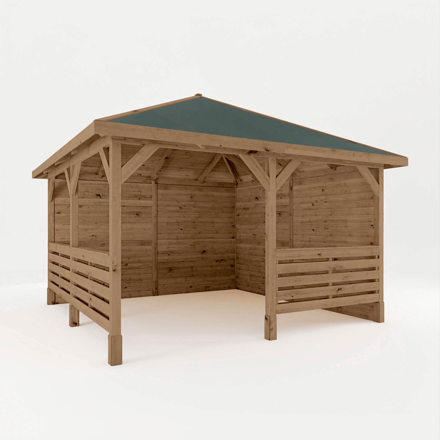 4m x 4m Pressure Treated Gazebo with Tongue & Groove Roof