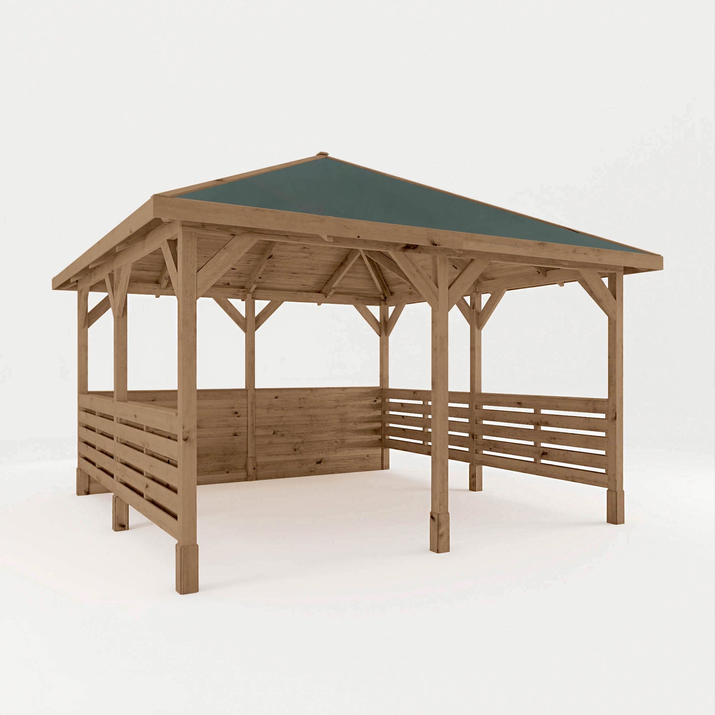 4m x 4m Pressure Treated Gazebo with Tongue & Groove Roof