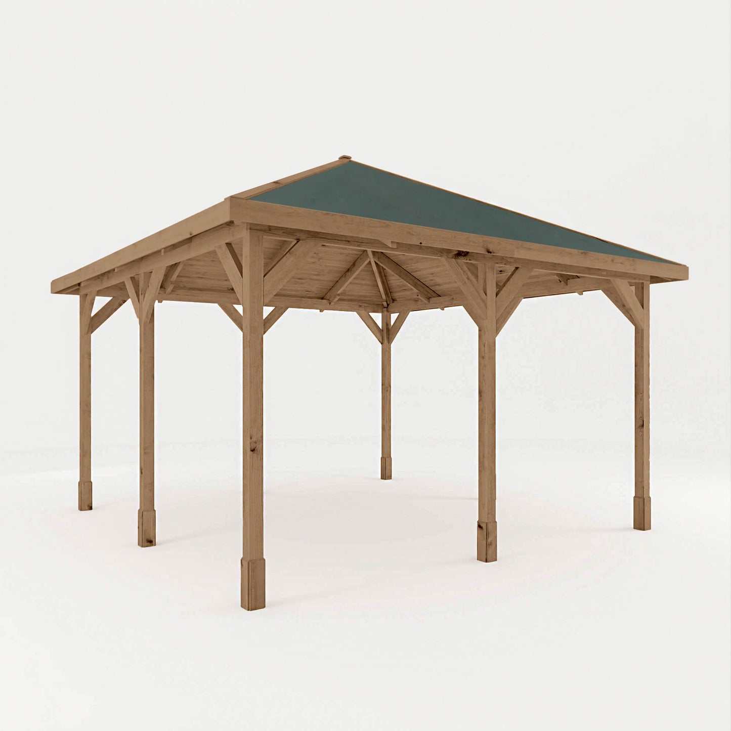 4m x 4m Pressure Treated Gazebo with Tongue & Groove Roof