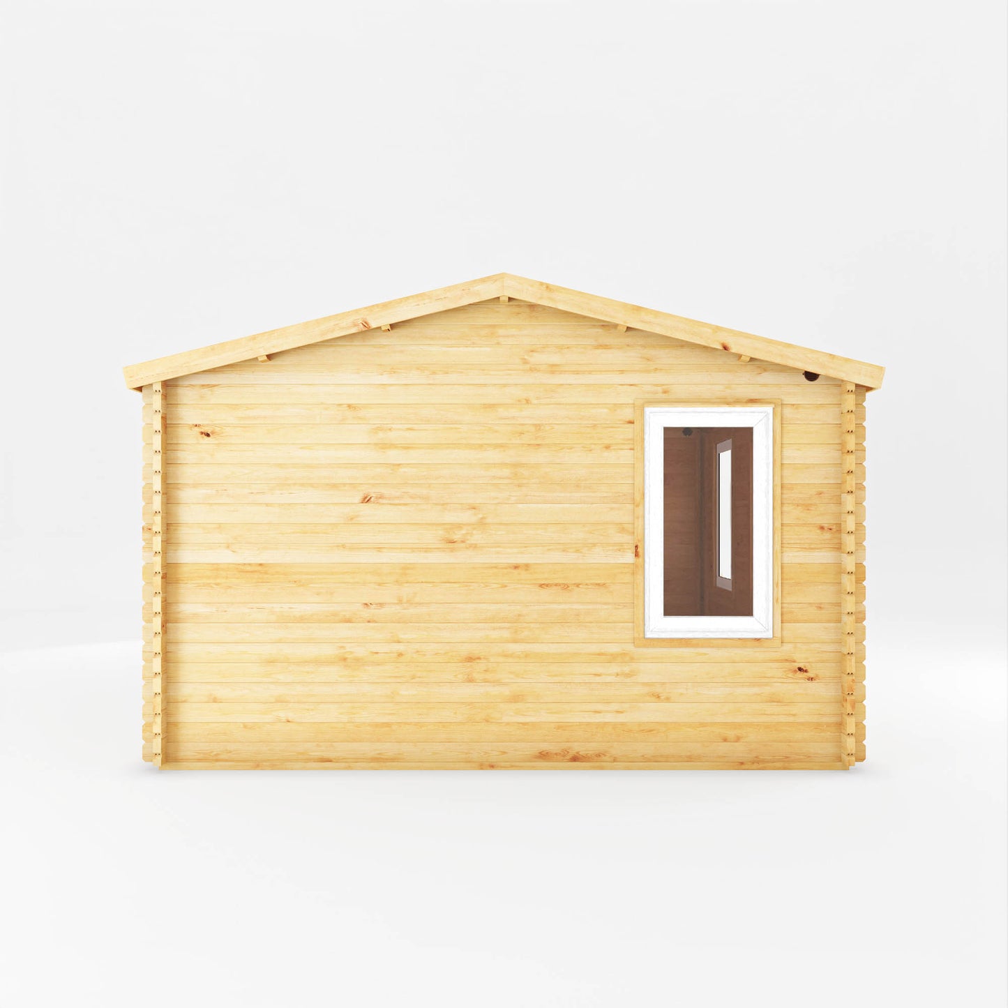 The 4m x 4m Robin Log Cabin with White UPVC