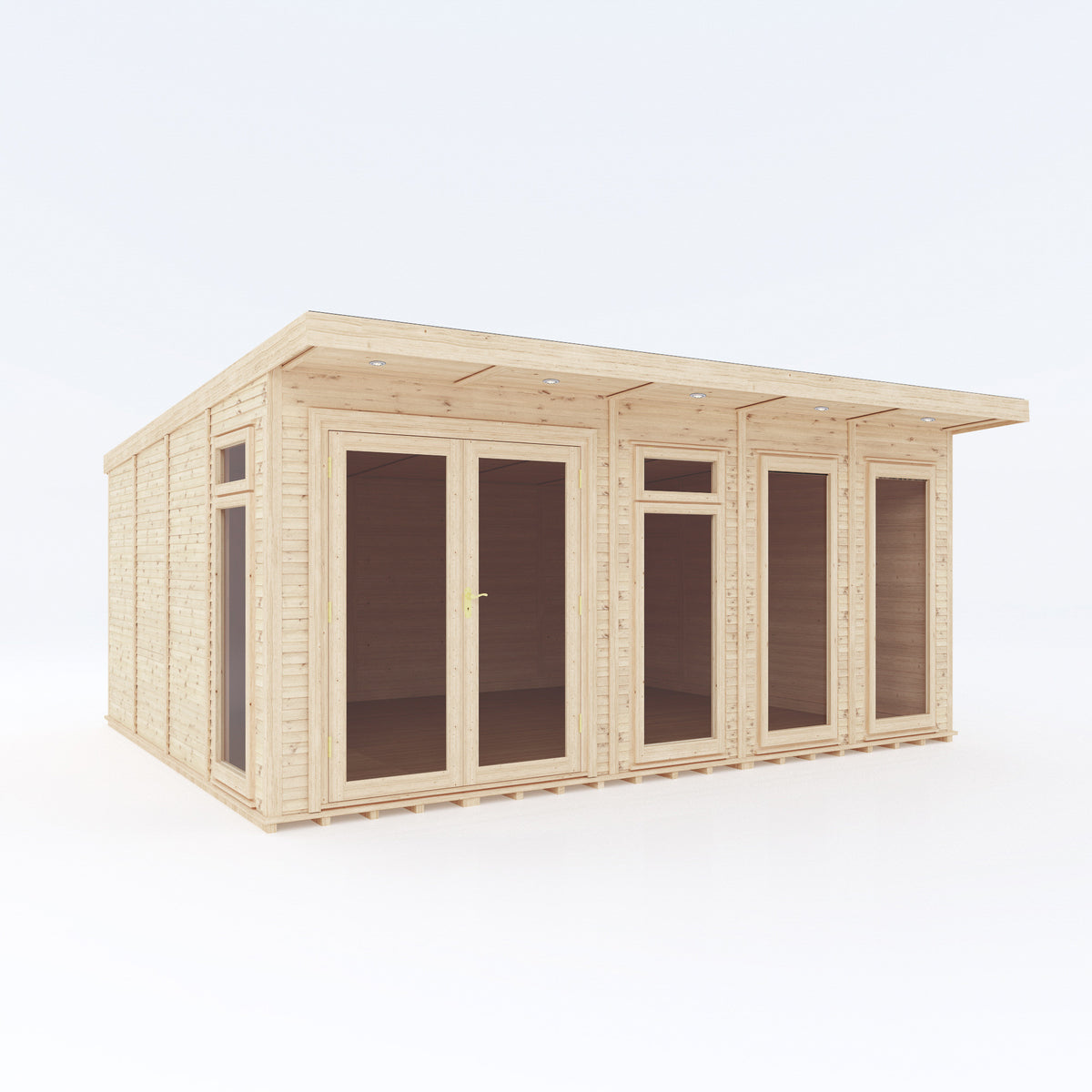 5m x 4m insulated garden room product shot on white background