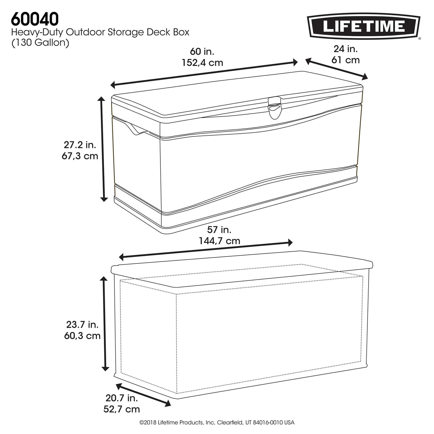 Lifetime Outdoor Storage Deck Box - 590L