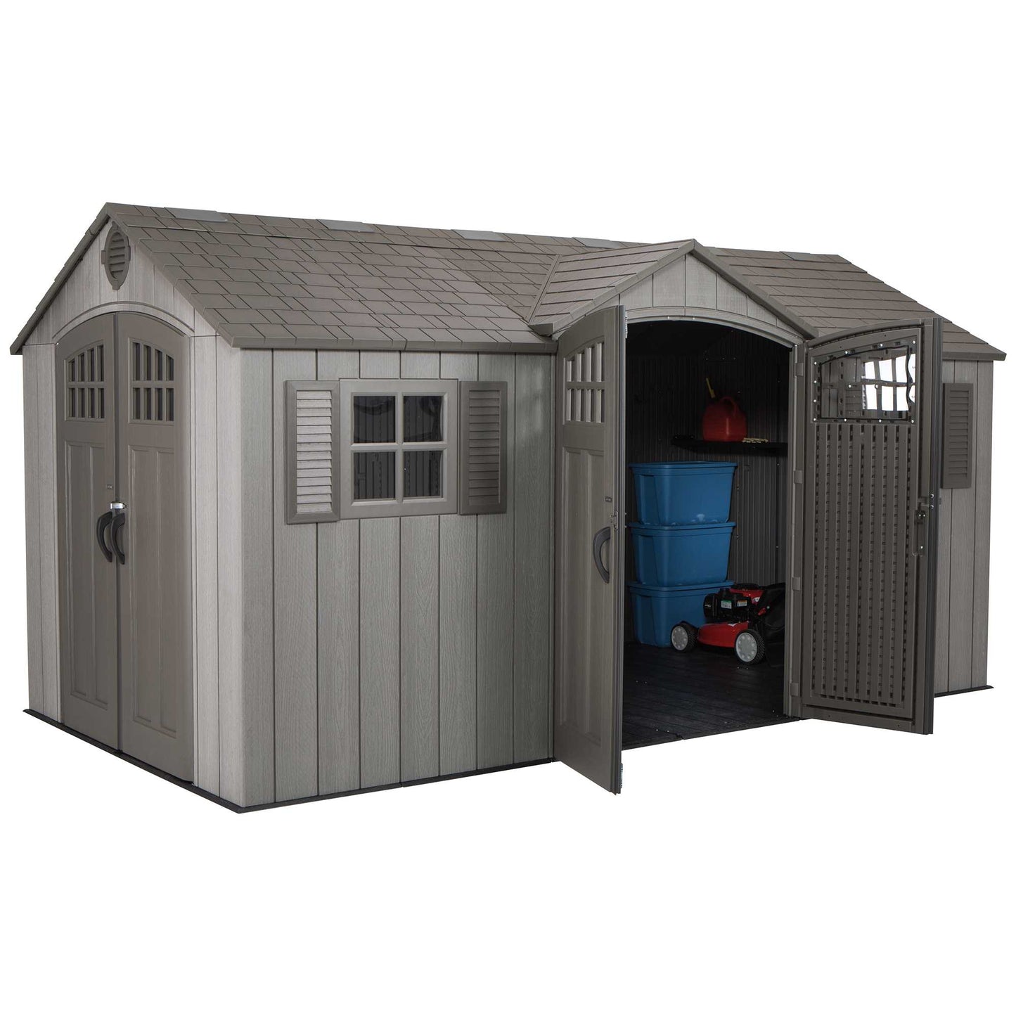 Lifetime 15 x 8' Outdoor Storage Shed with Side Door