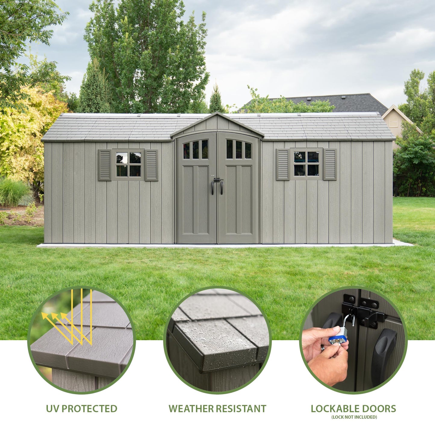 Lifetime 20 x 8 Outdoor Storage Shed
