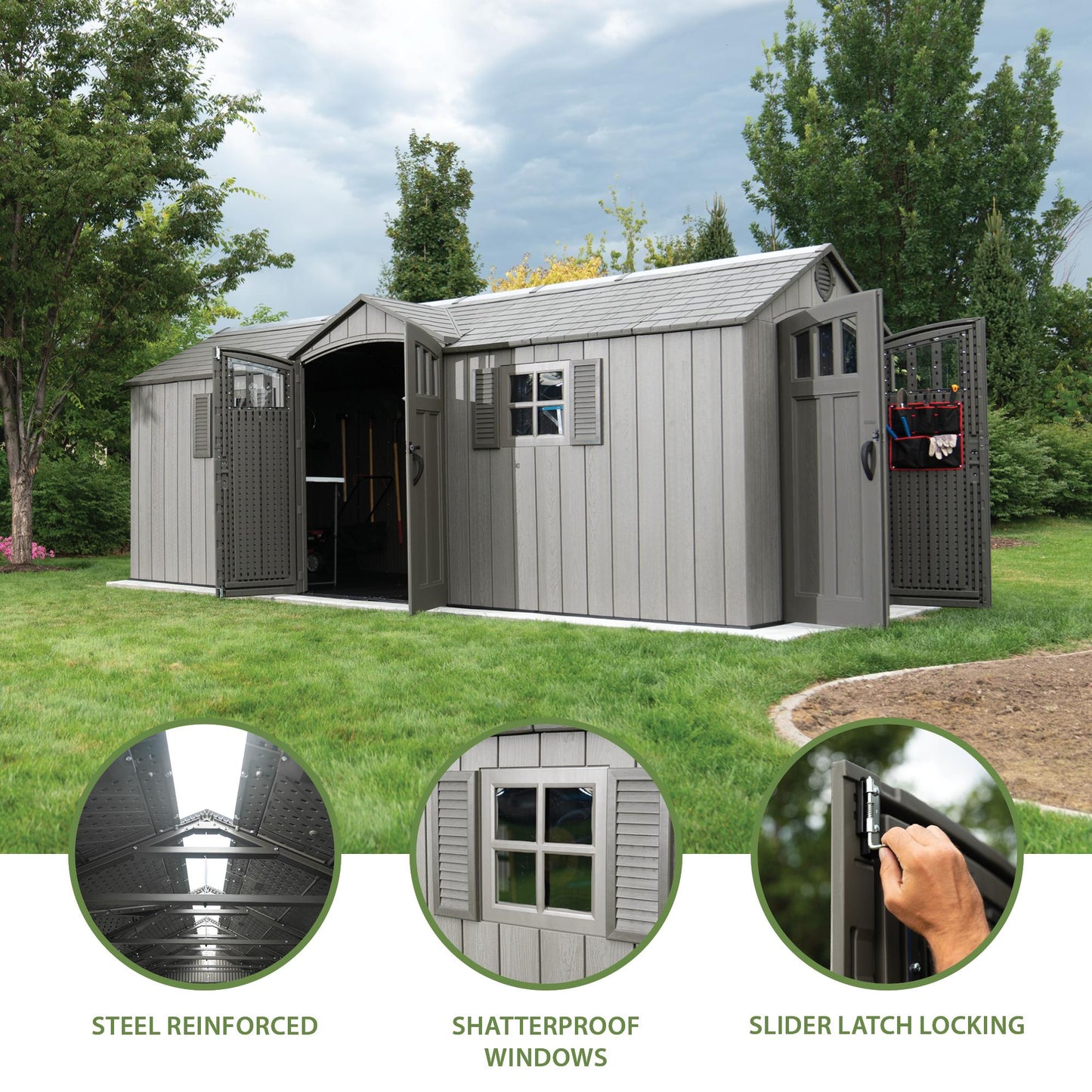 Lifetime 20 x 8 Outdoor Storage Shed