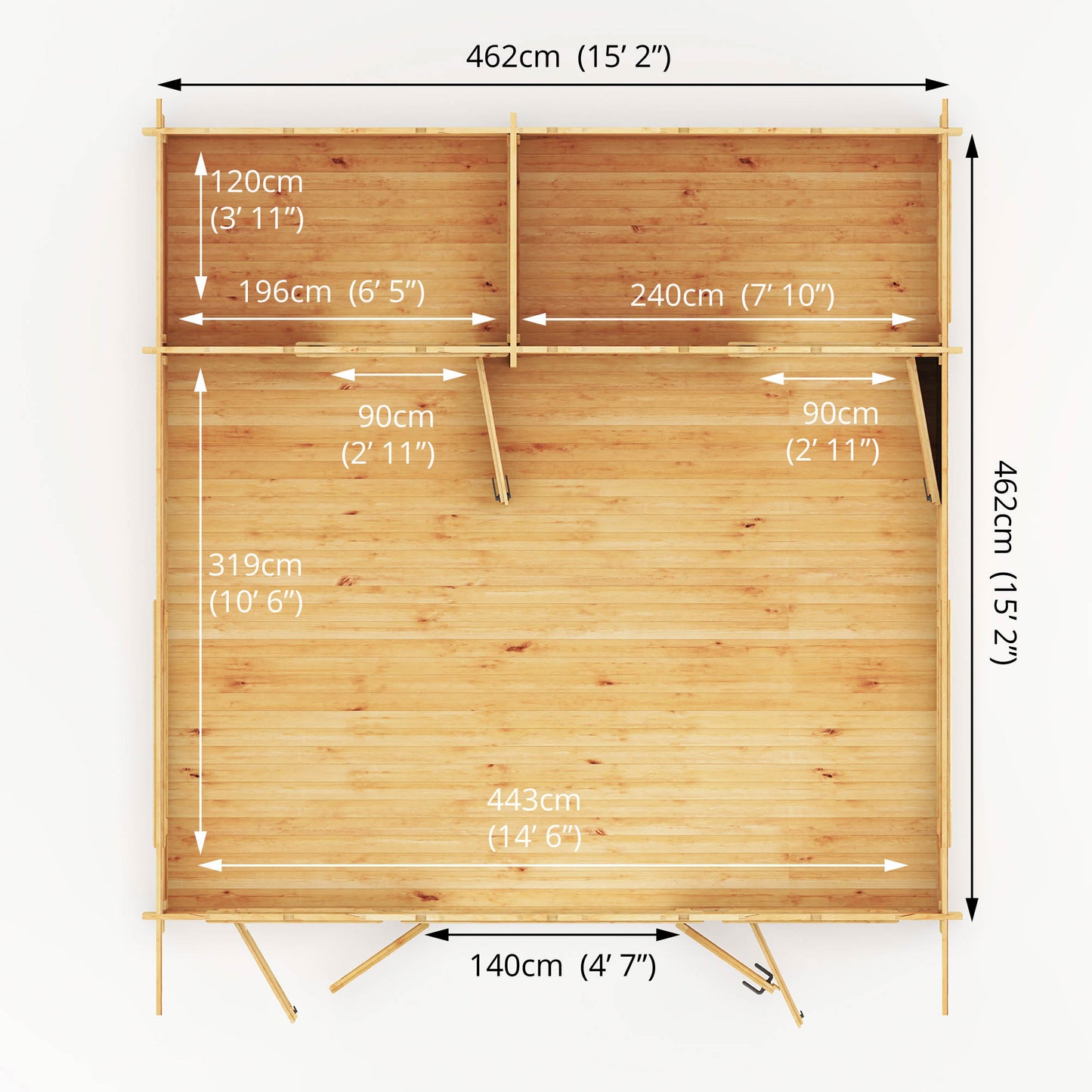 5 x 5m Brambling Premium Log Cabin