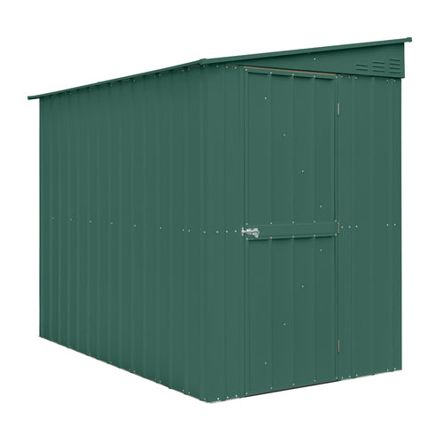 Globel Green Pent Lean-to Metal Shed