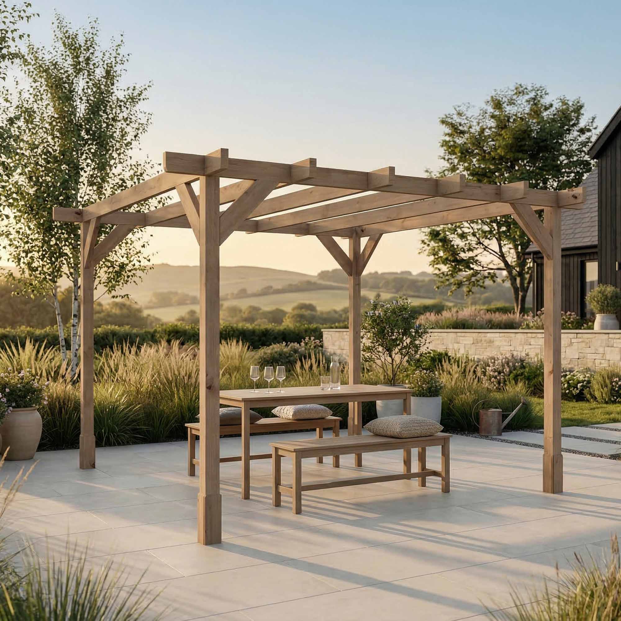 3m x 3m Pressure Treated Pergola