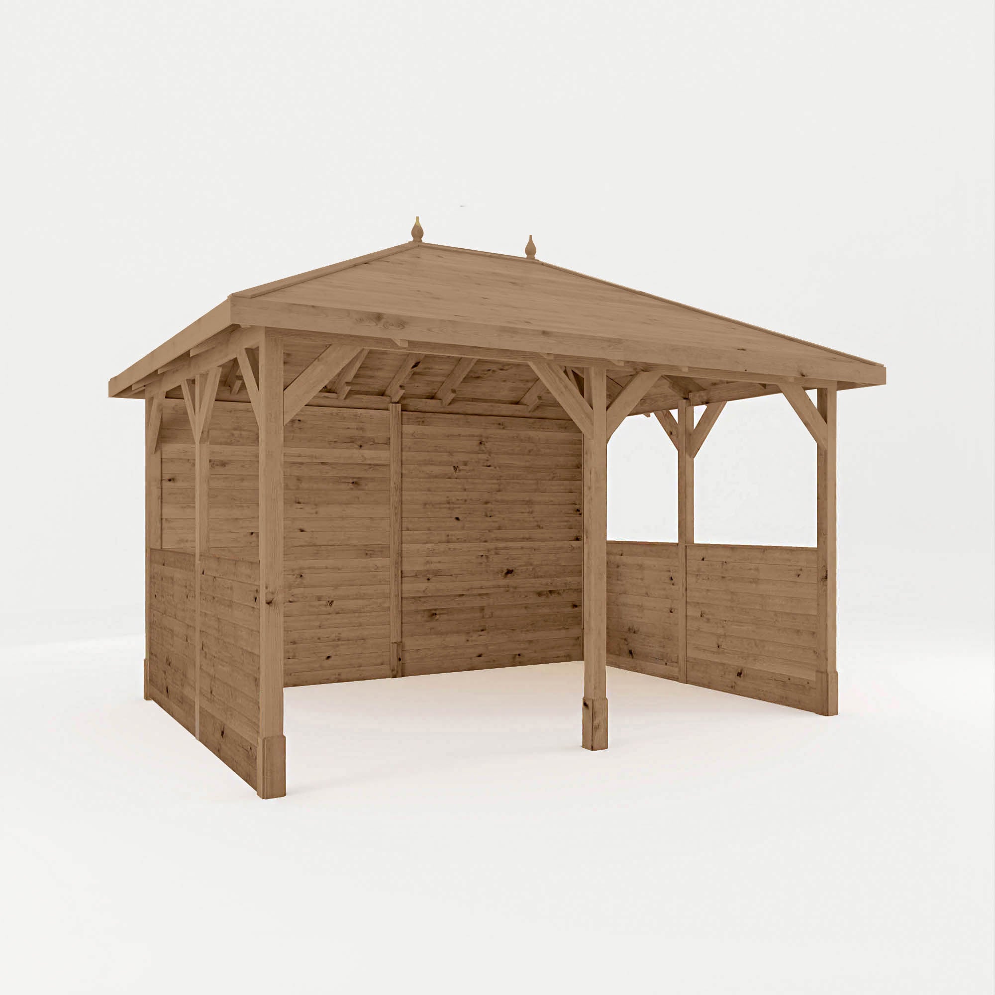 4m x 3m Pressure Treated Gazebo With Panels
