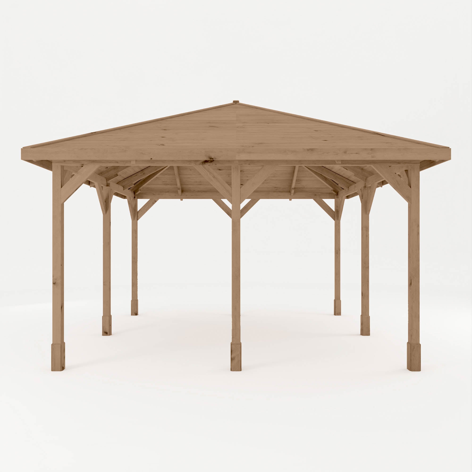 4m x 4m Pressure Treated Gazebo with Tongue & Groove Roof