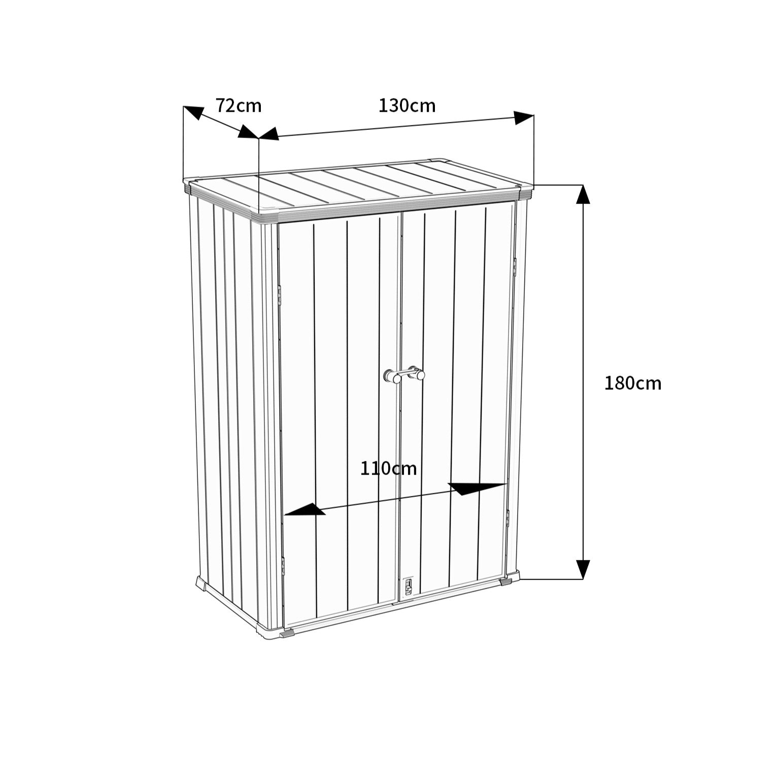 Waltons 1300L Vertical Composite Cabinet