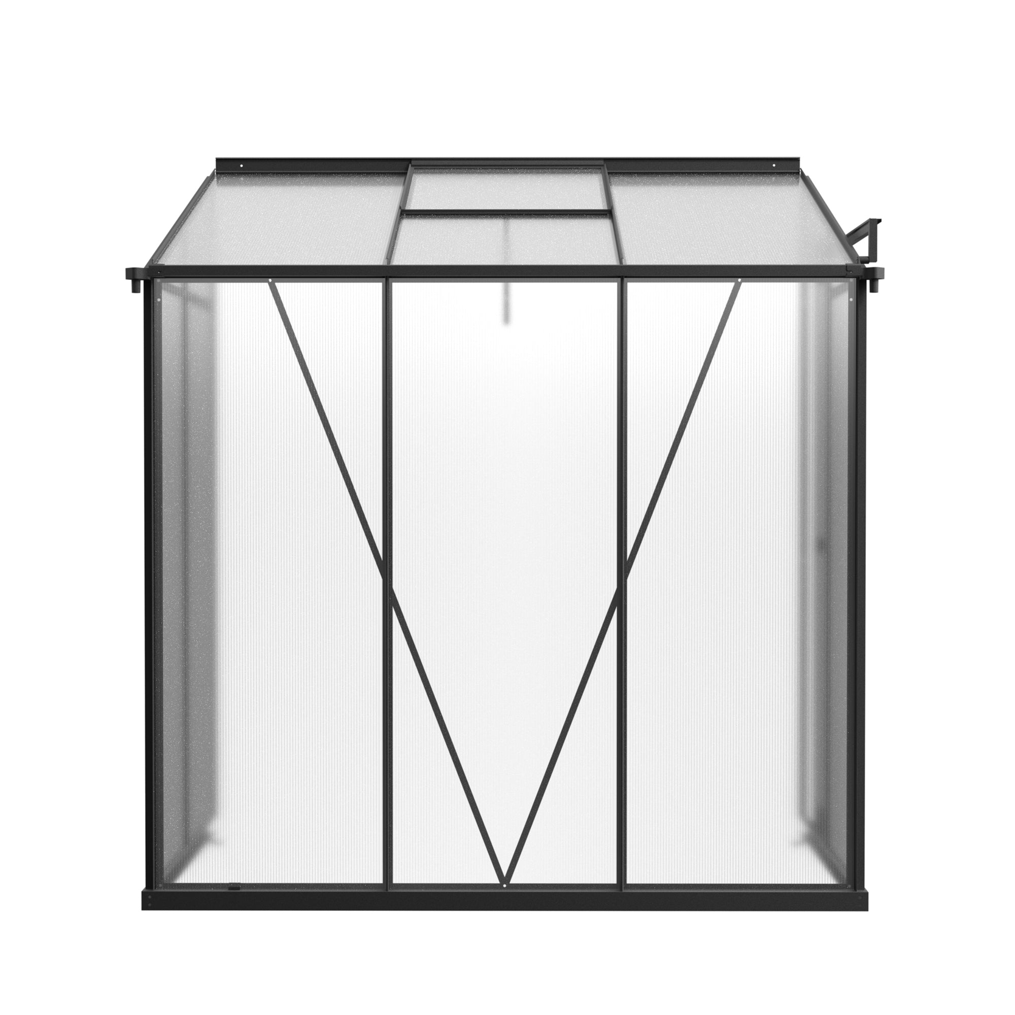 4 x 6 Metal Lean-to Greenhouse with Polycarbonate