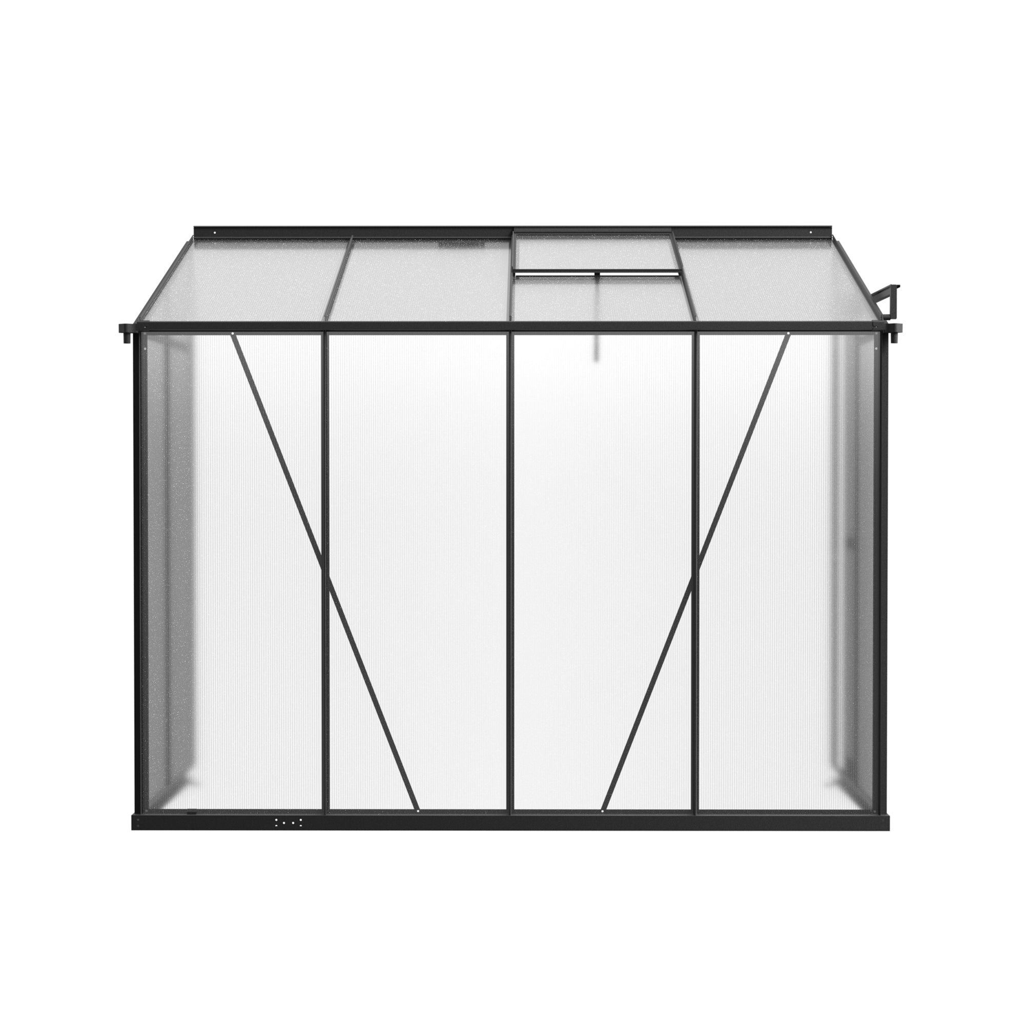 4 x 8 Metal Lean-to Greenhouse with Polycarbonate