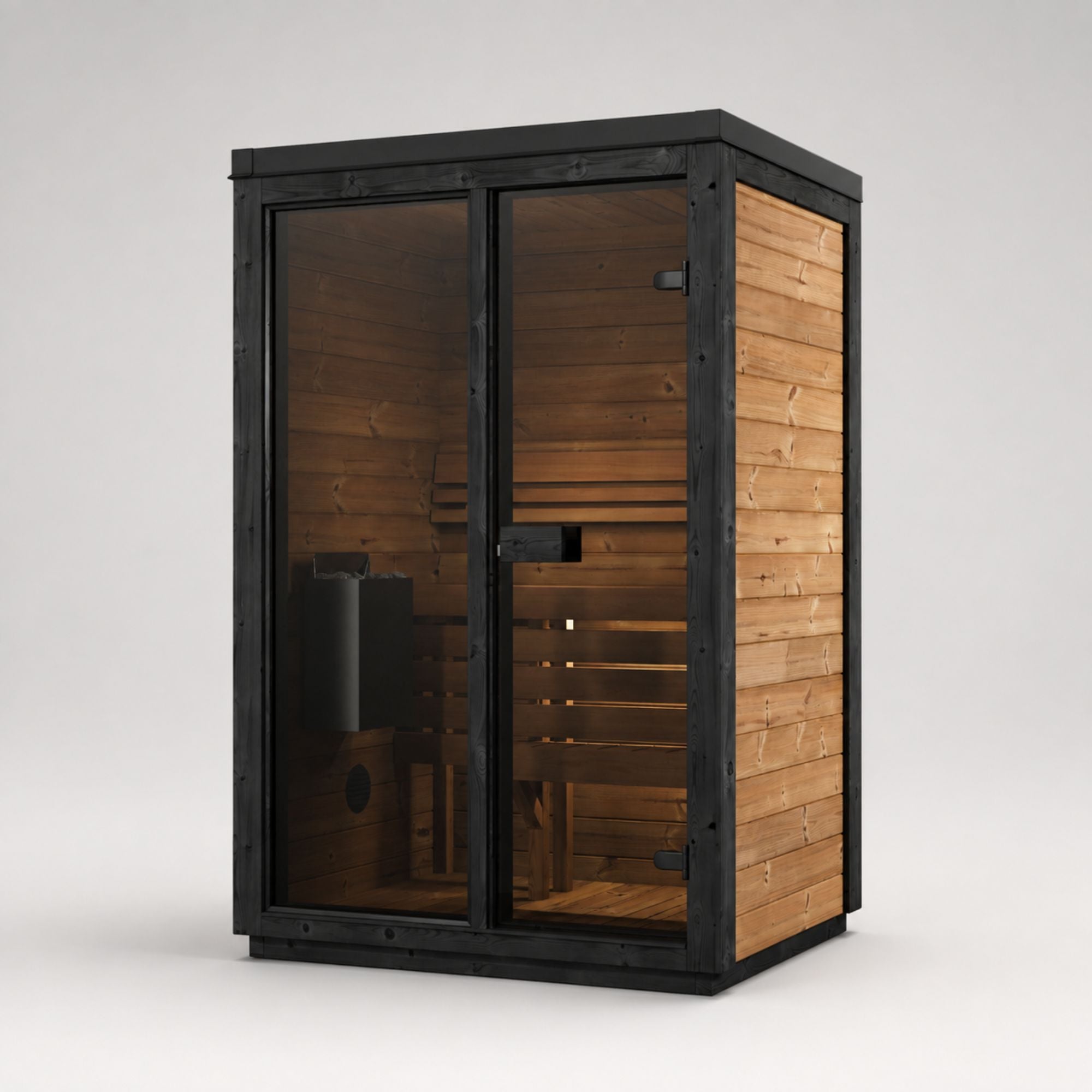 Novi Rose Premium Cube Outdoor Sauna - 2 Person