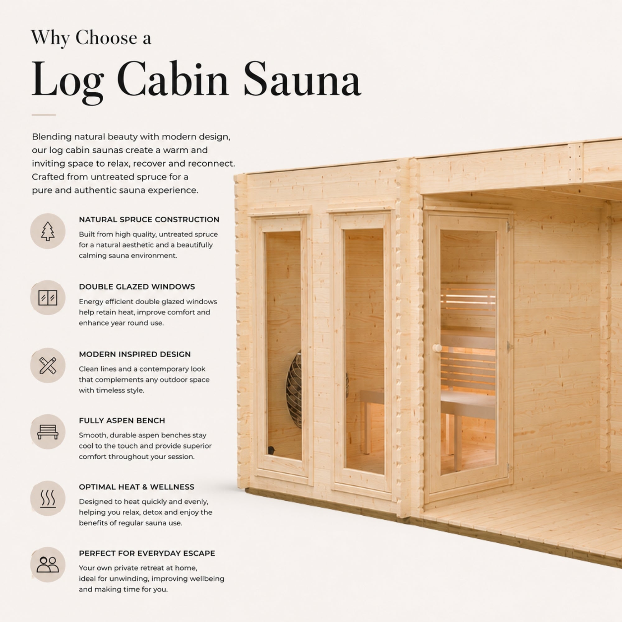 Novi Outdoor Sauna With Large Veranda