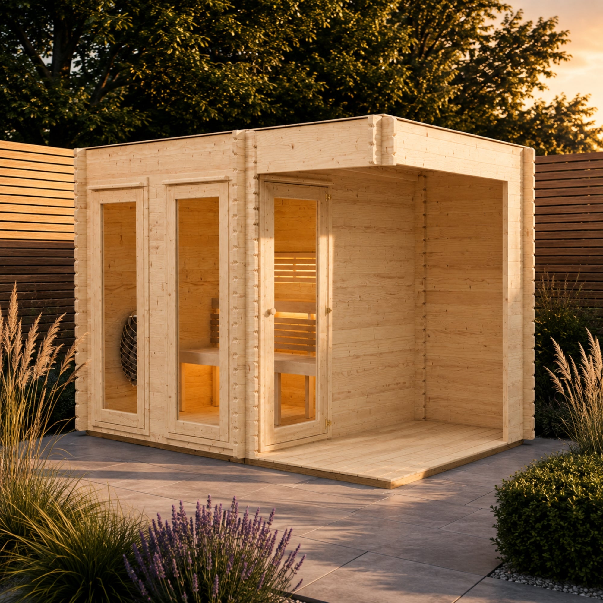 Novi Outdoor Sauna With Small Veranda