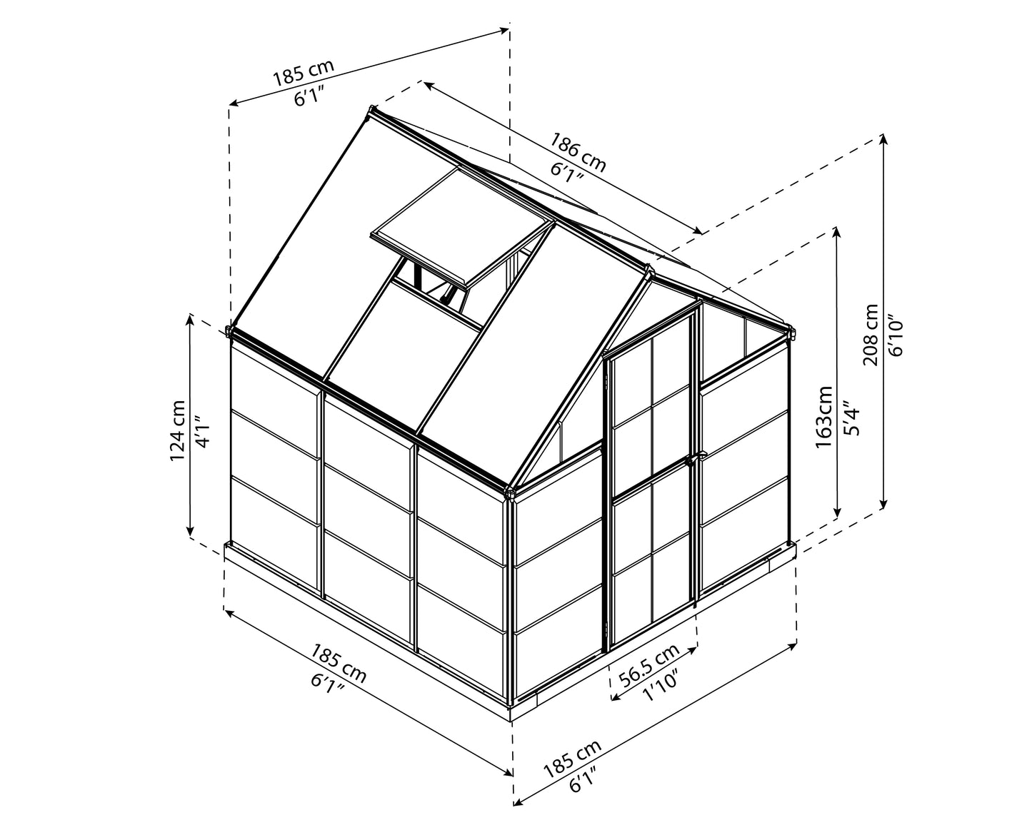 Canopia by Palram 6 x 6 Hybrid Greenhouse Green