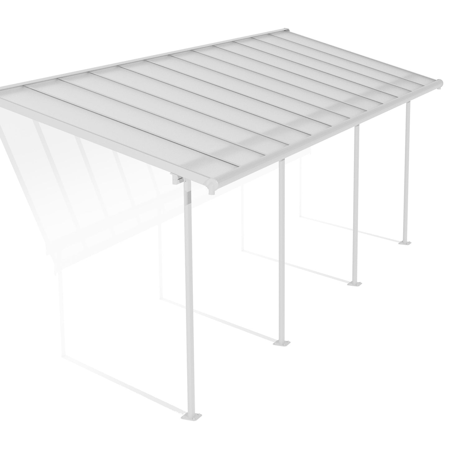 Canopia by Palram 2.3 x 6.9 Sierra Patio Cover - White