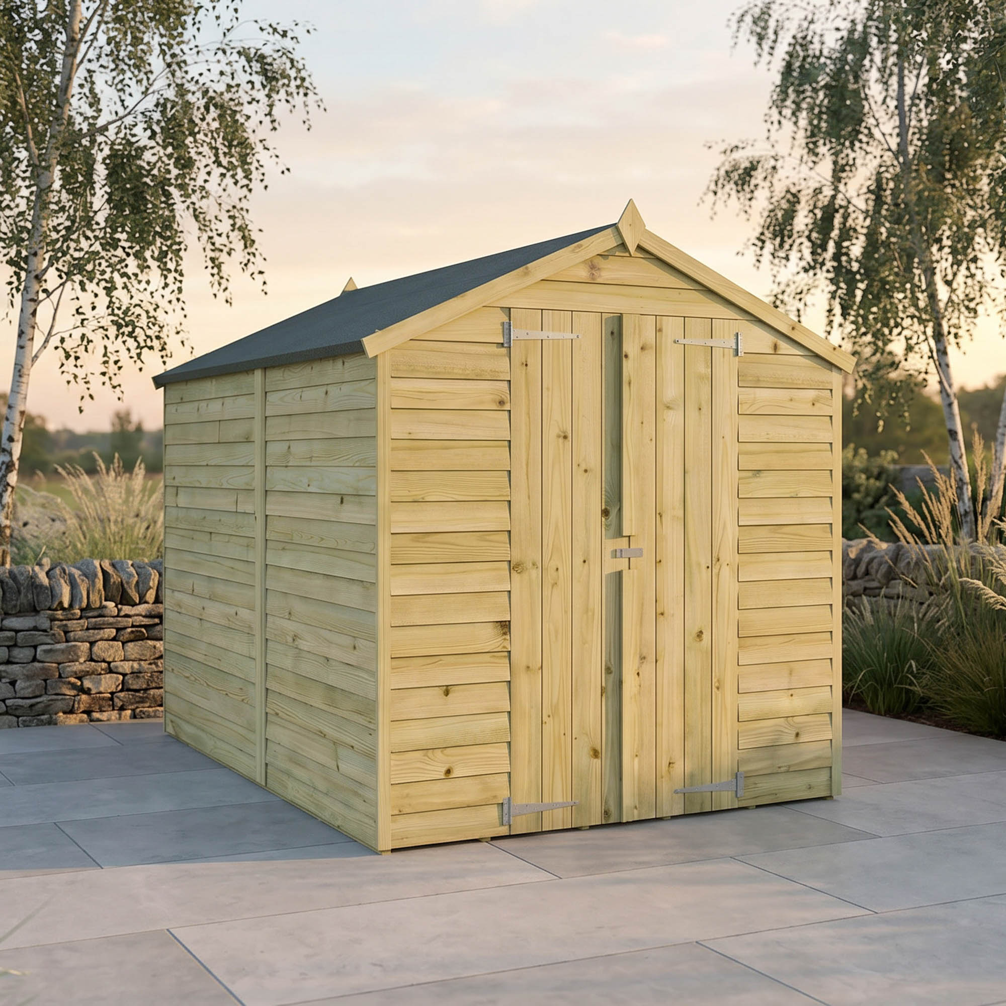 Value Overlap Double Door Apex Shed