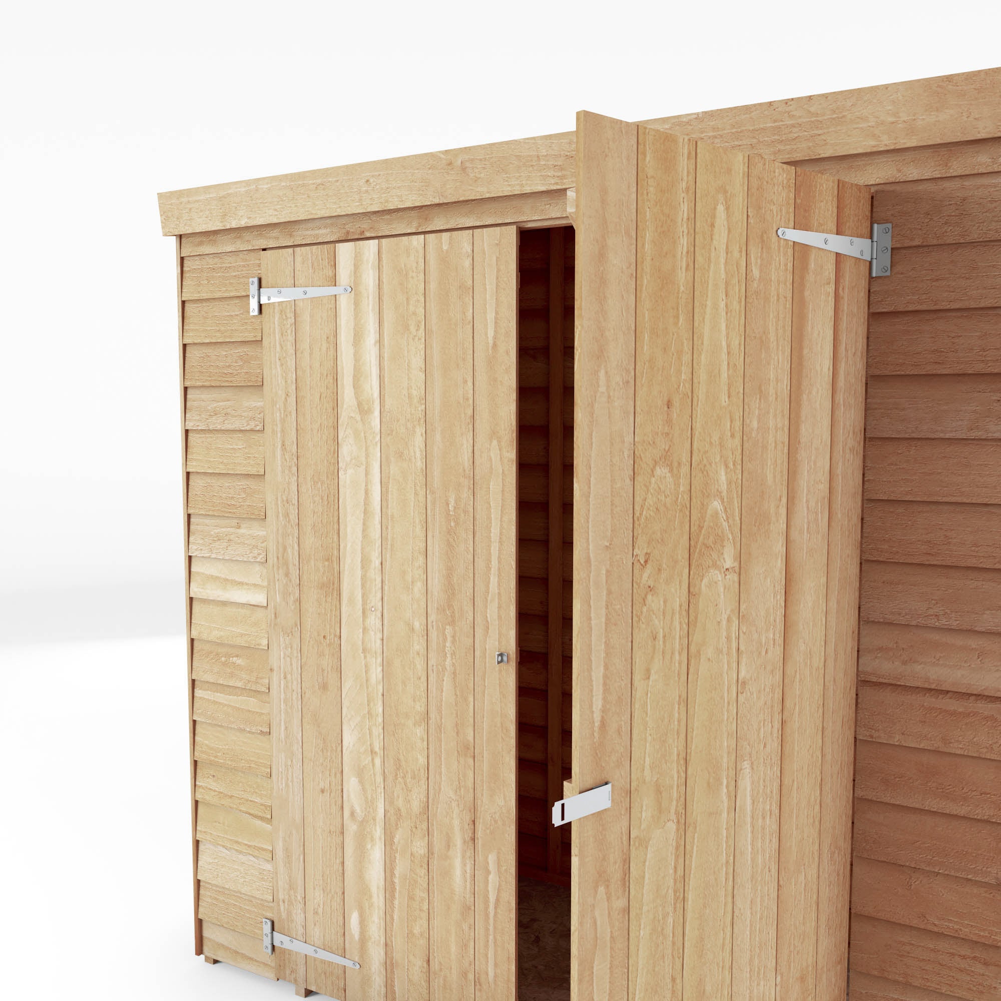 6 x 2'6 Value Overlap Double Door Pent Storage Shed