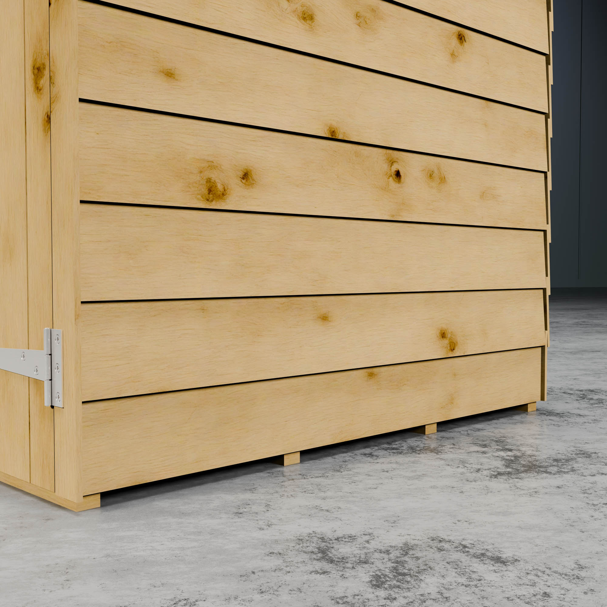5 x 3 Overlap Double Door Wooden Garden Mower Store