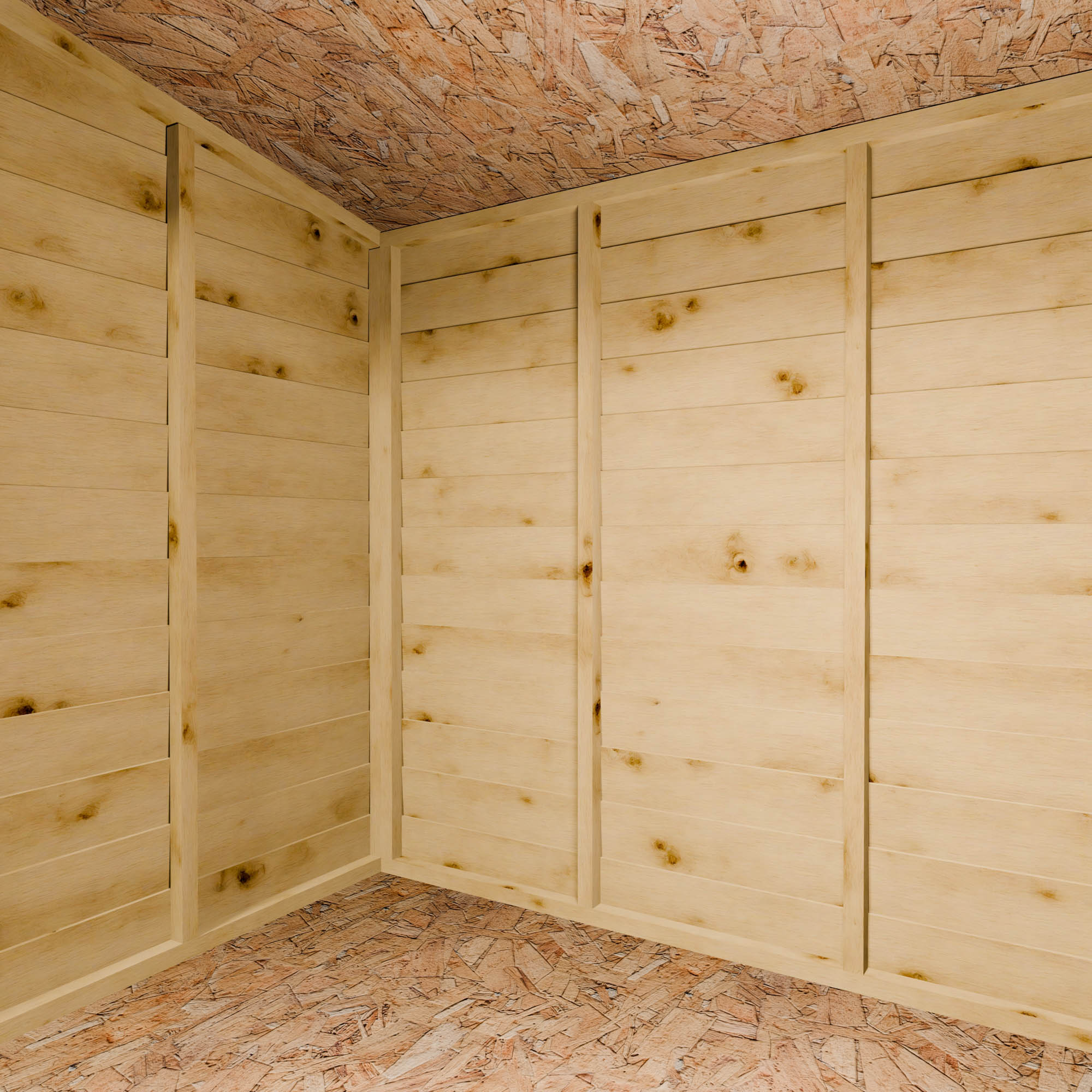 5 x 3 Overlap Double Door Wooden Garden Mower Store