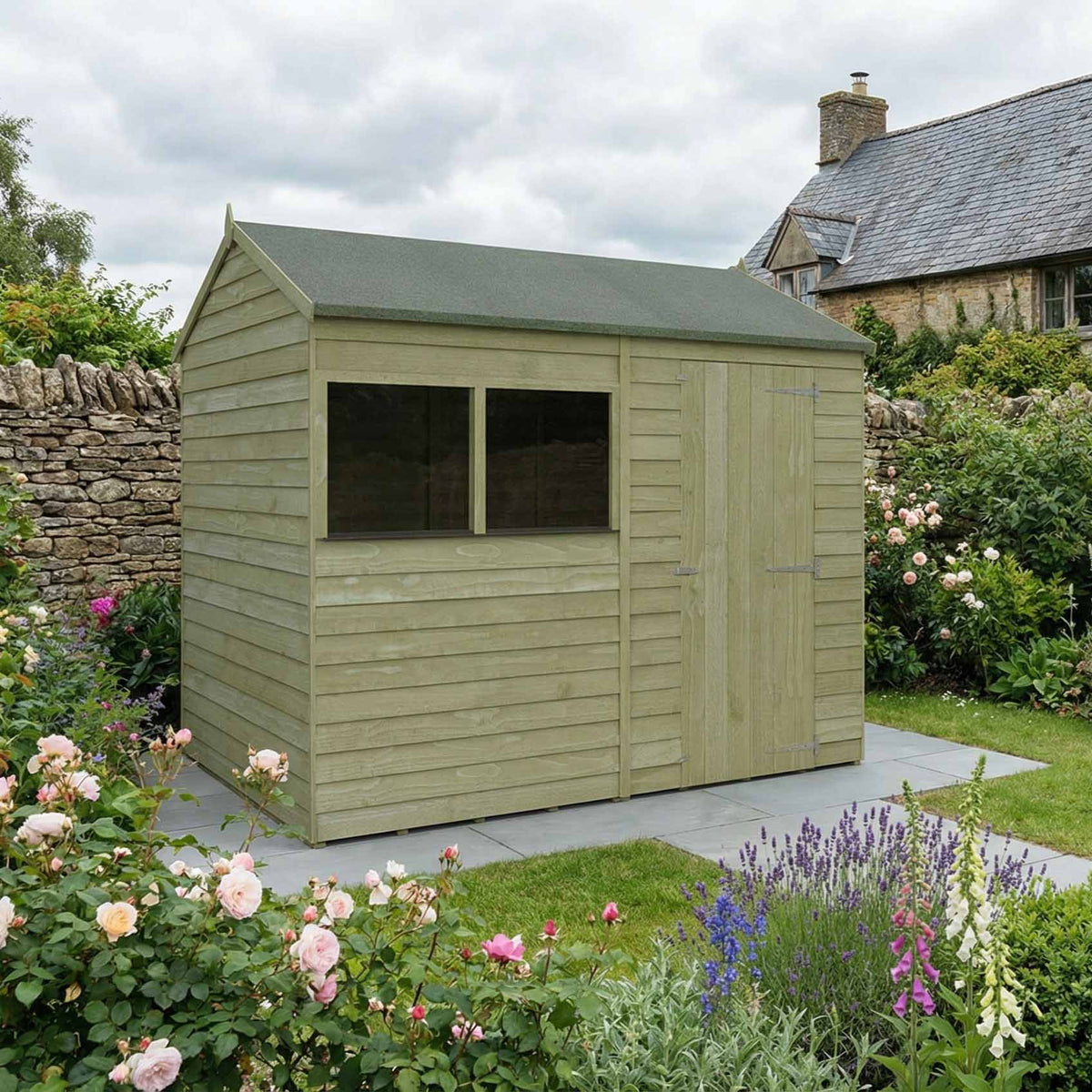 Value Overlap Single Door Apex Shed