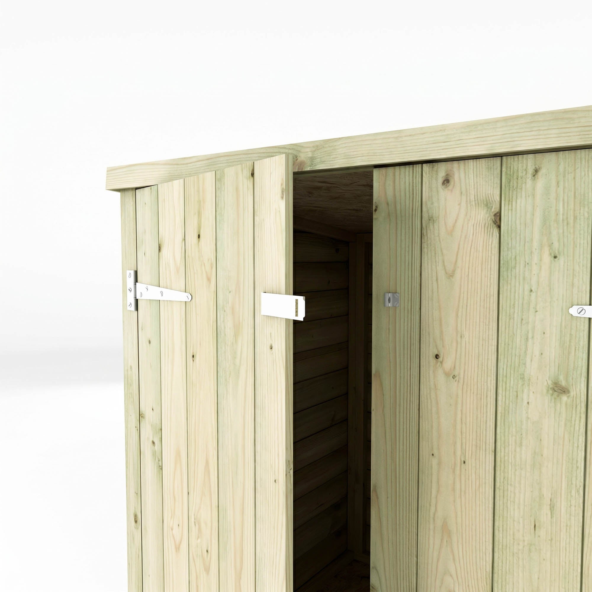 3 x 6 Value Overlap Double Door Pent Bike Shed