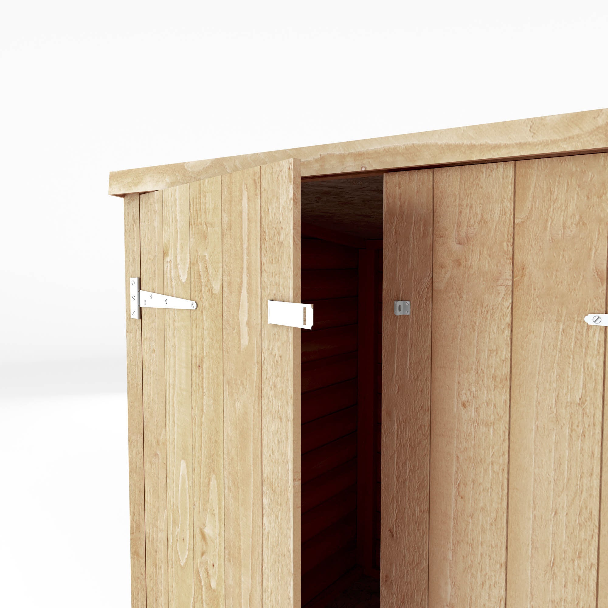 3 x 6 Value Overlap Double Door Pent Bike Shed