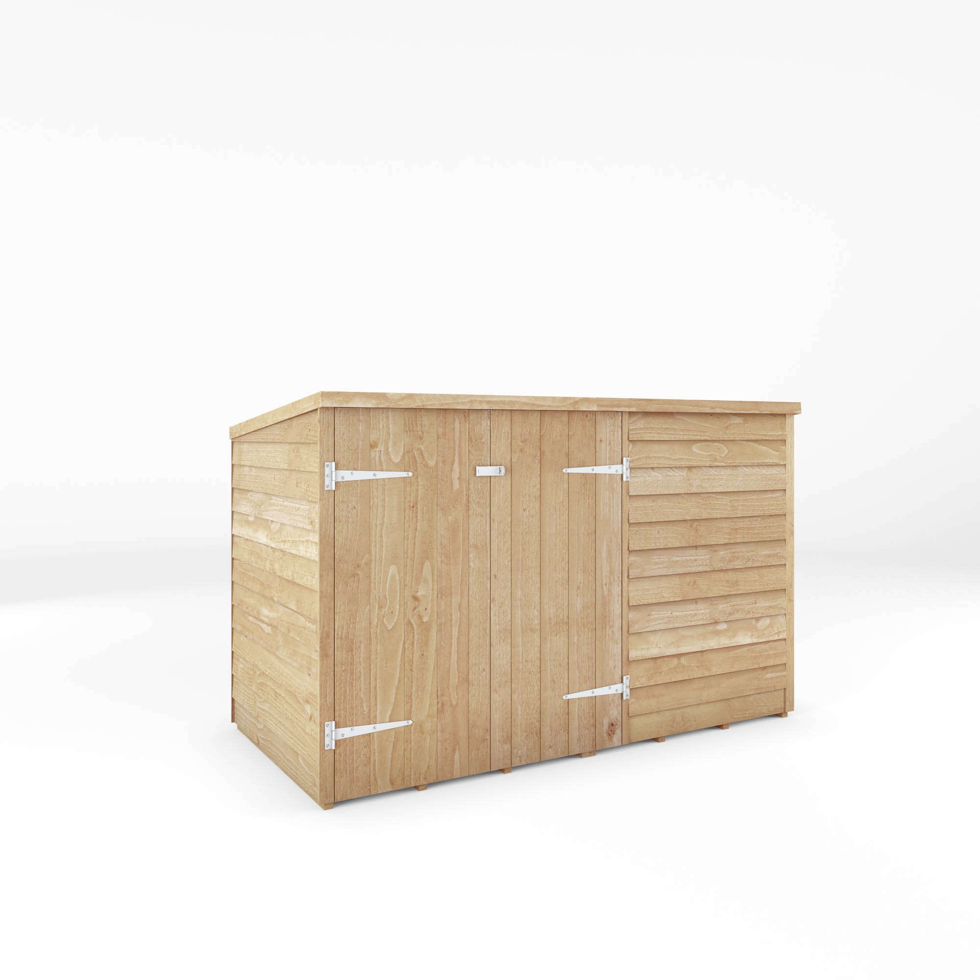 3 x 6 Value Overlap Double Door Pent Bike Shed