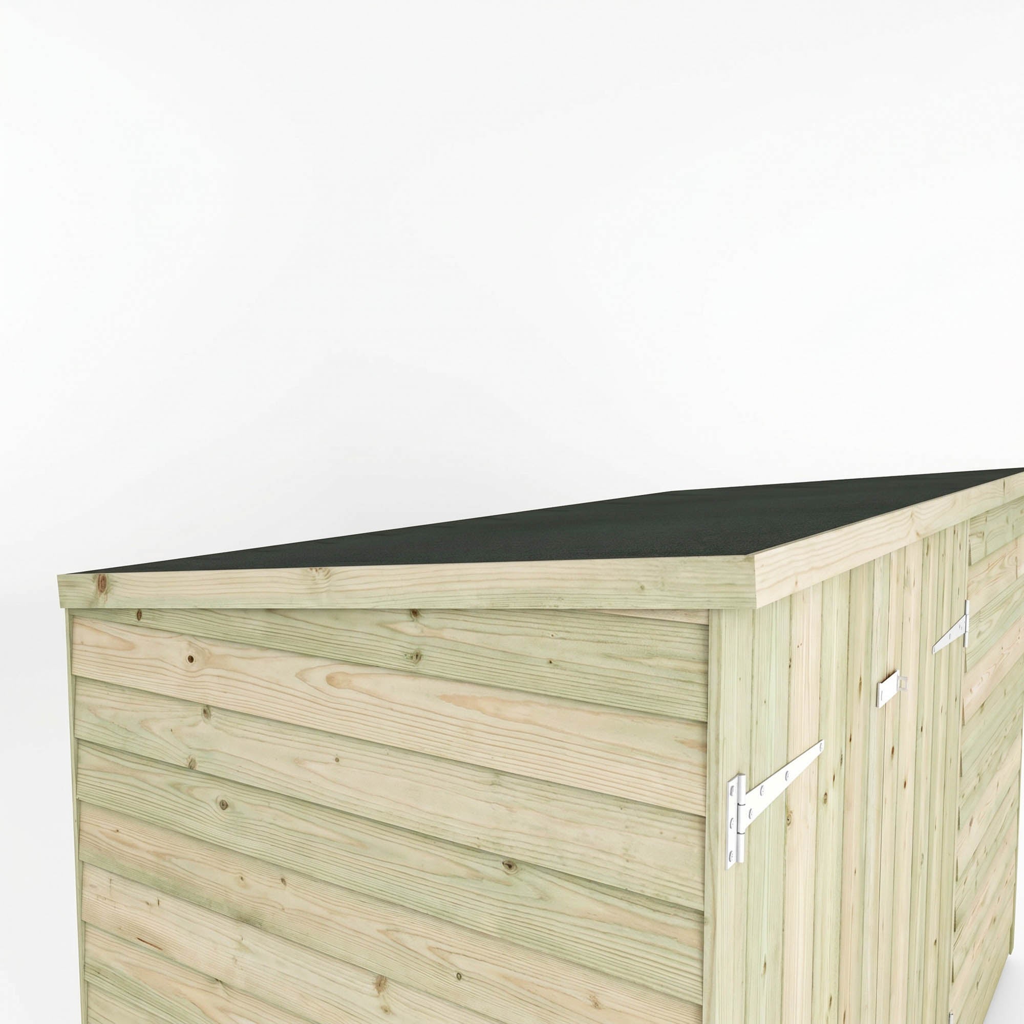 3 x 6 Value Overlap Double Door Pent Bike Shed