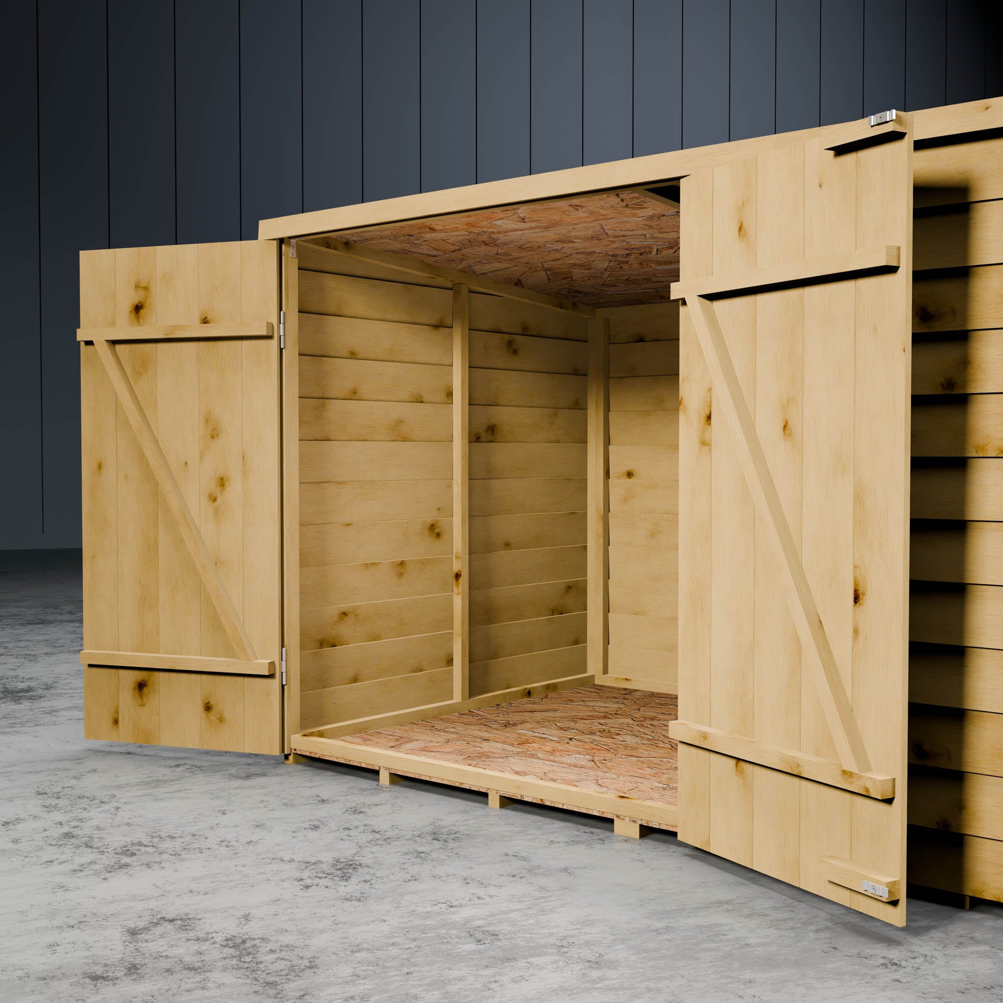 4 x 6 Value Overlap Double Door Overlap Bike Shed