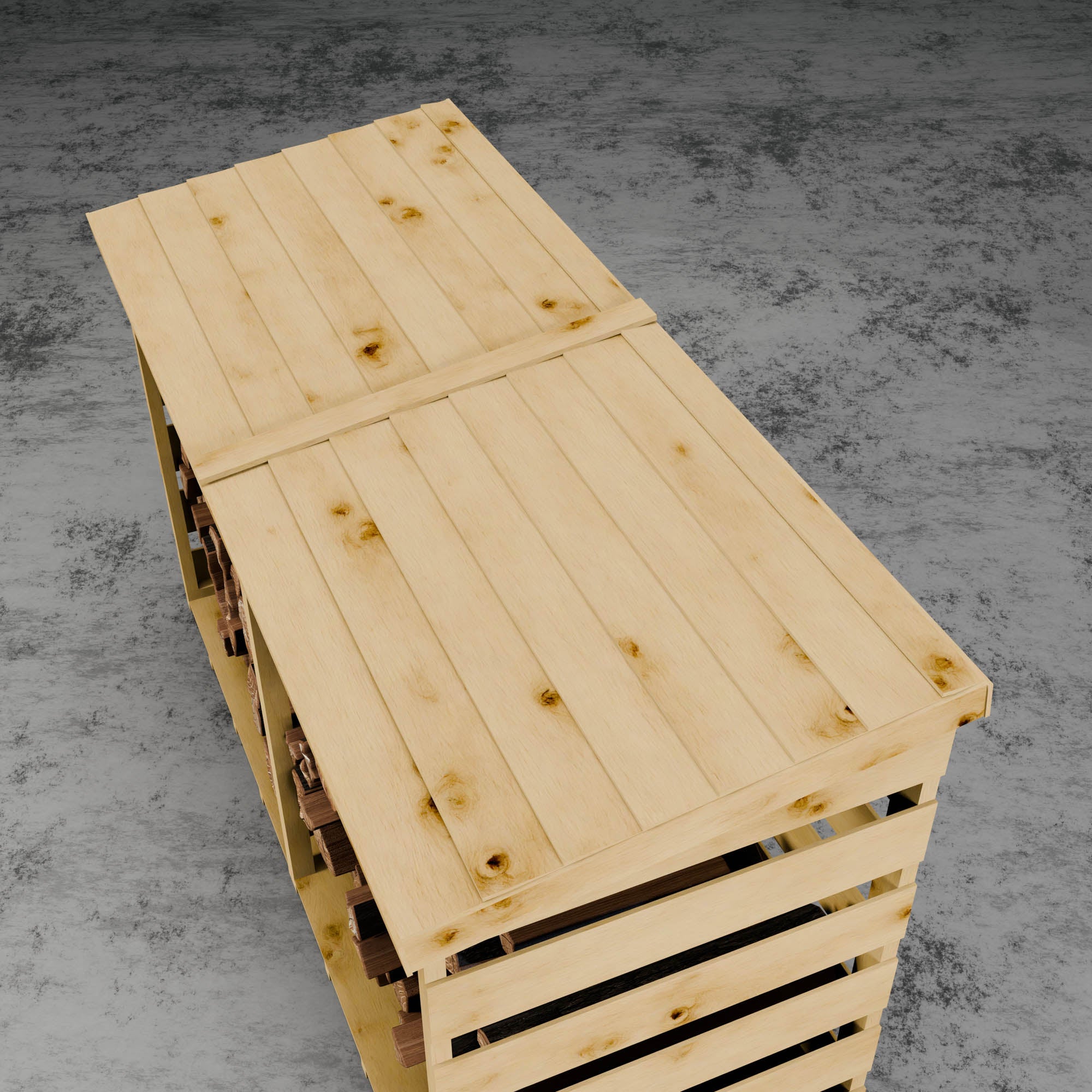 Pressure Treated Double Log Store