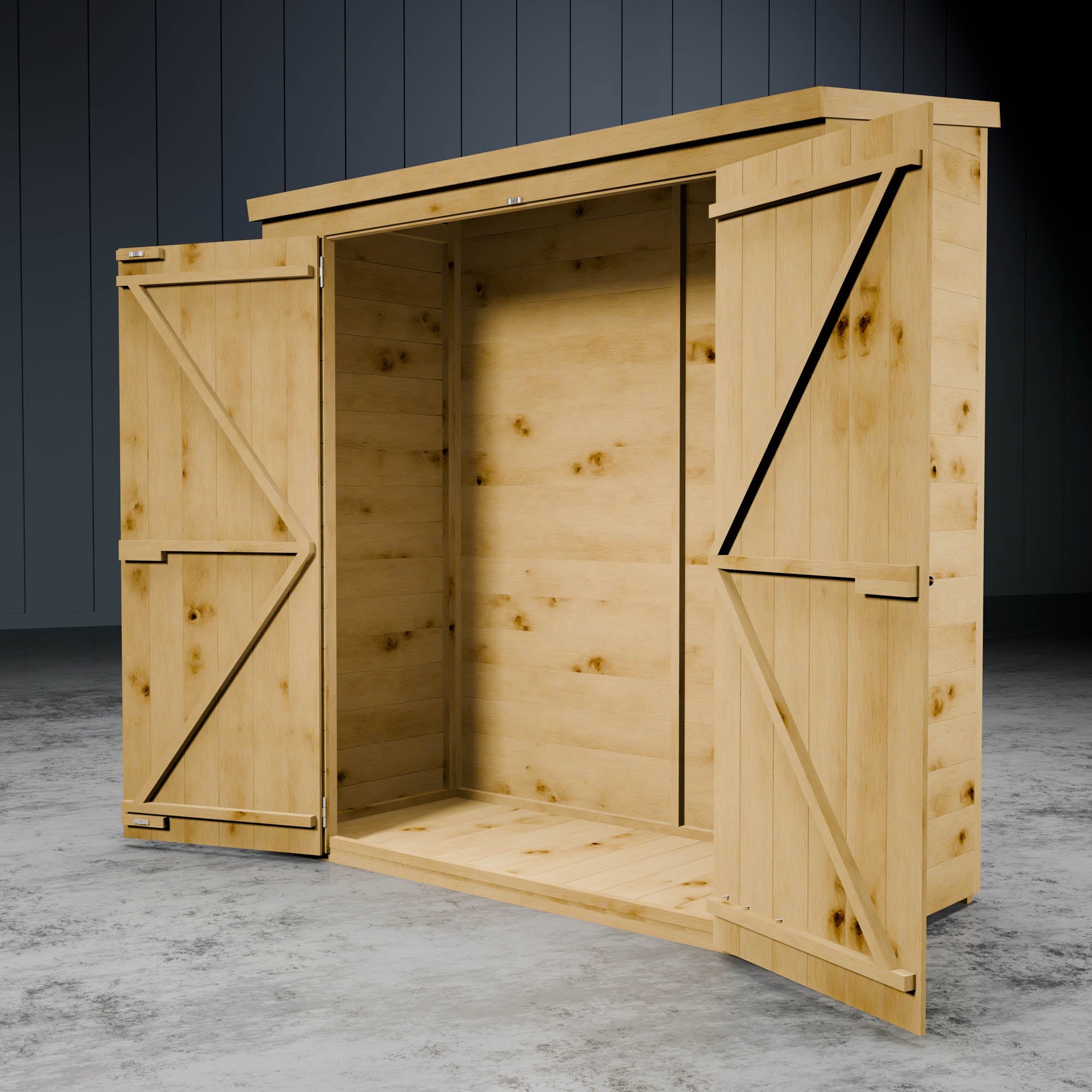 6 x 2'6 Tongue & Groove Pent Storage