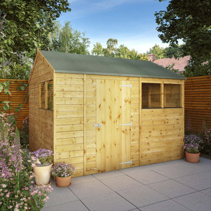 10 x 8 Shiplap Reverse Apex Wooden Shed