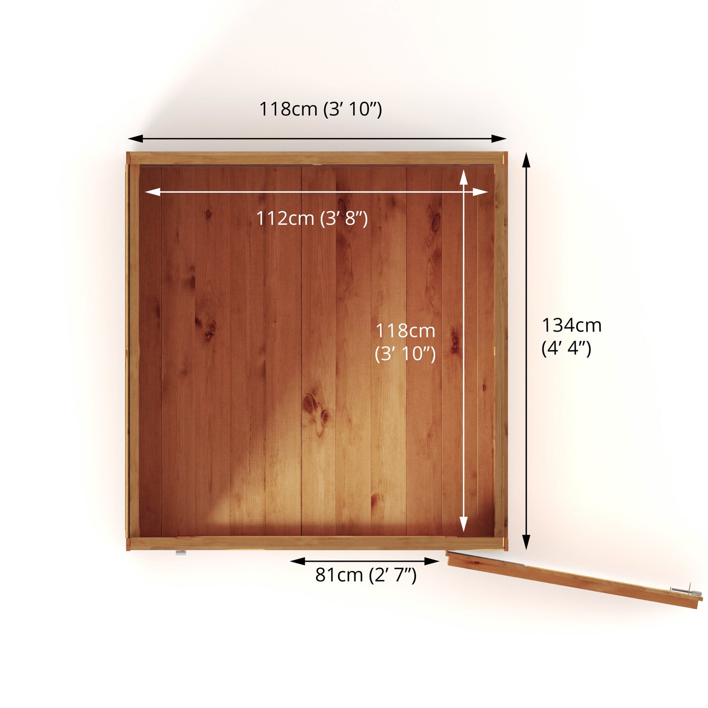 4 x 4 Modular Shiplap Pent Wooden Shed