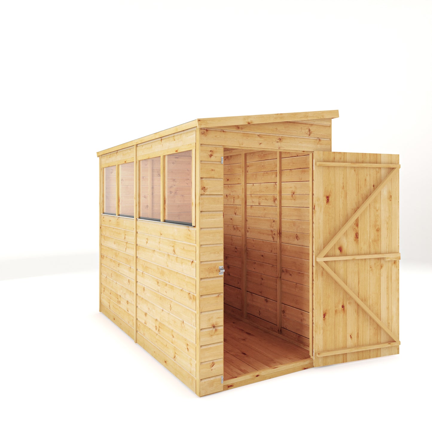 8 x 4 Modular Shiplap Pent Wooden Shed