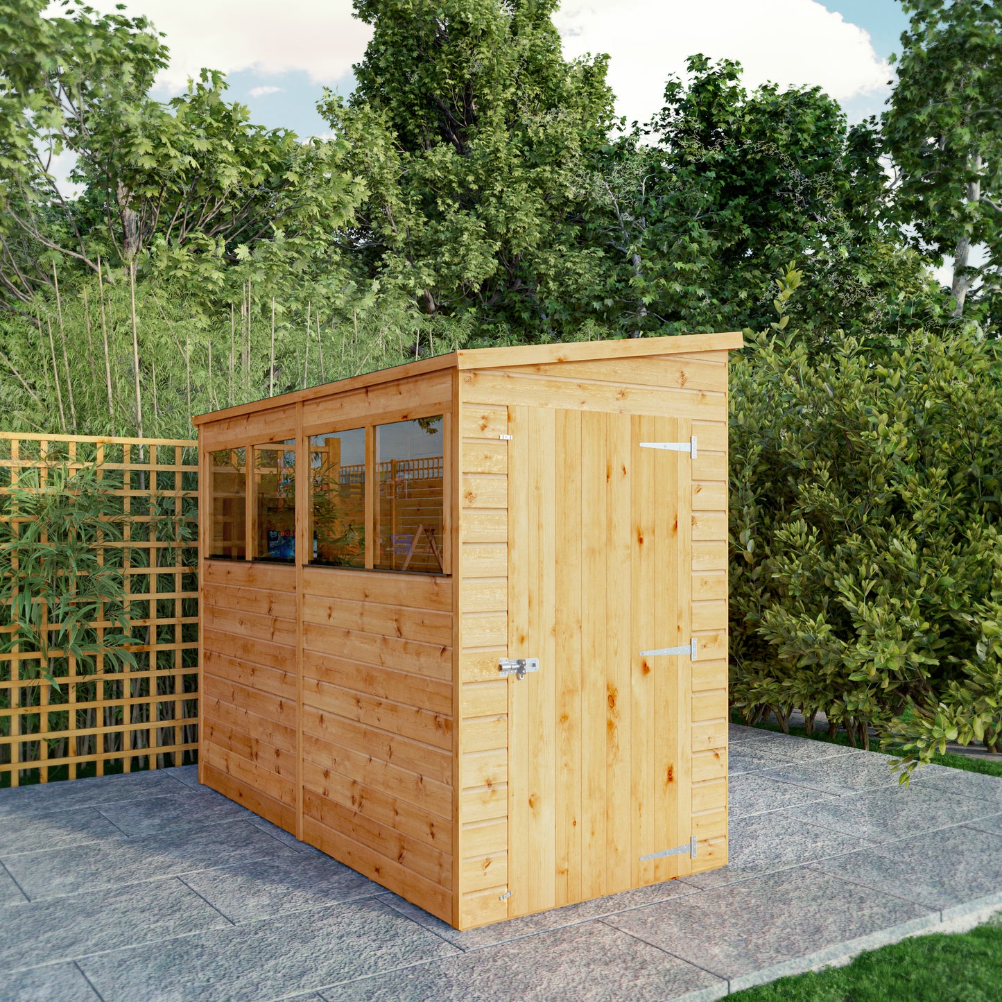 8 x 4 Modular Shiplap Pent Wooden Shed