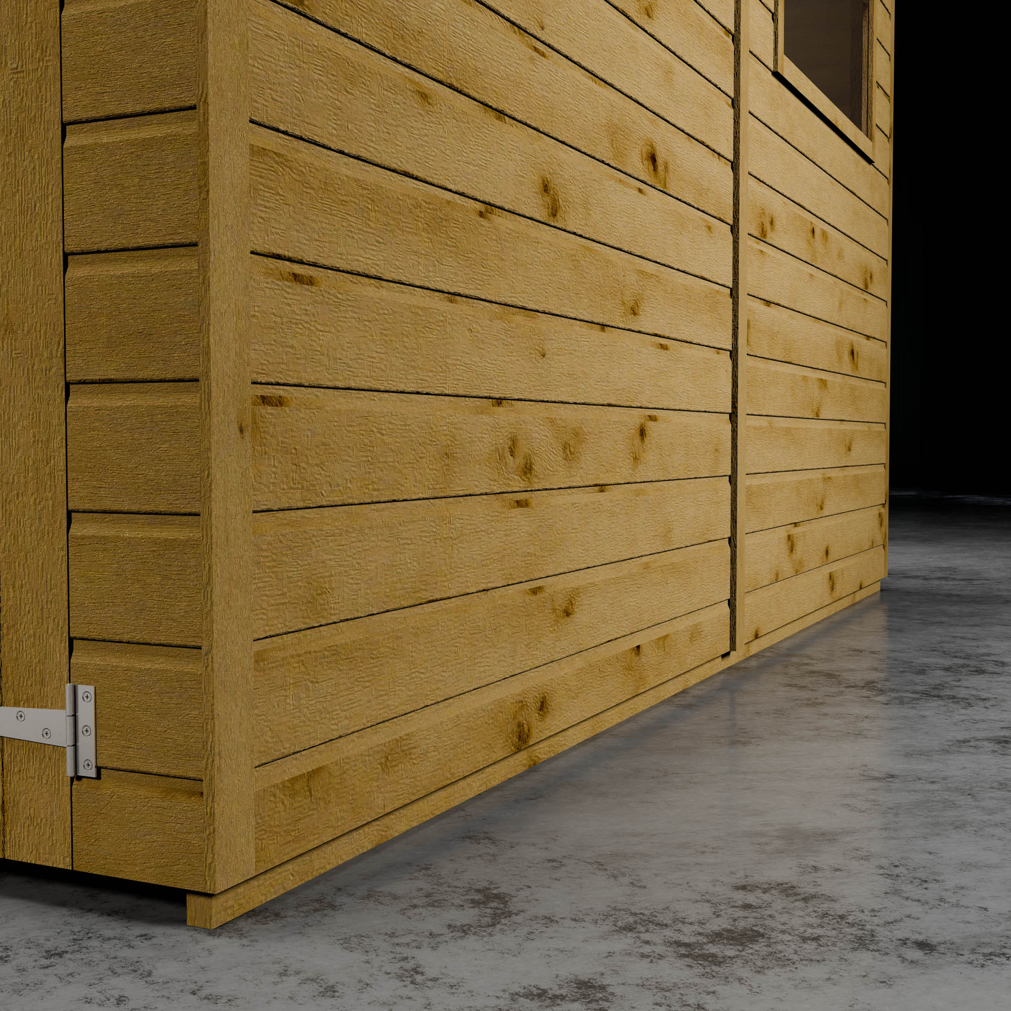 Wooden shiplap cladding of a Waltons shed