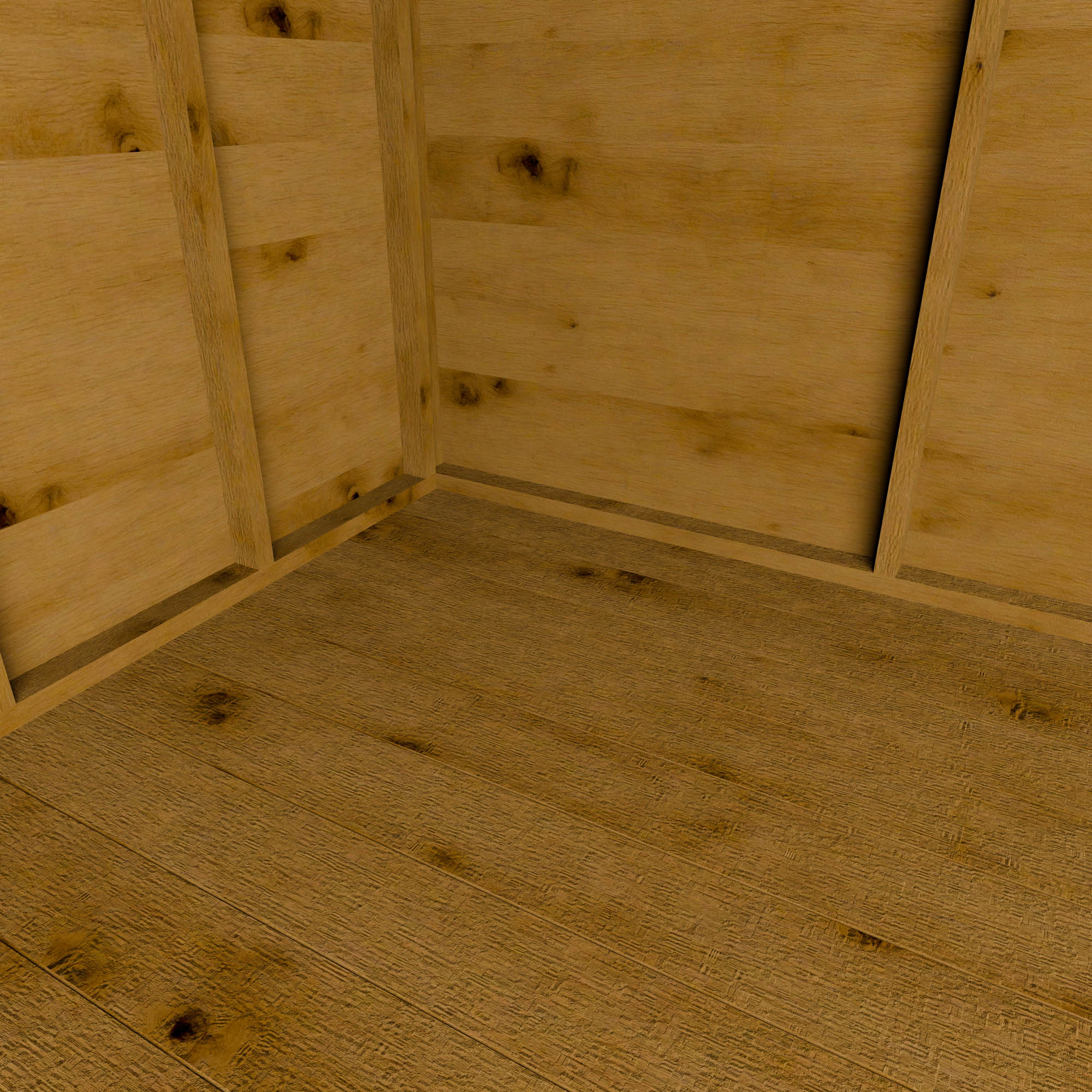 Corner of wooden shiplap shed