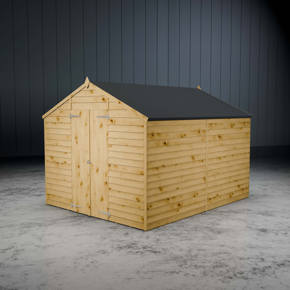 Value Overlap Double Door Apex Shed